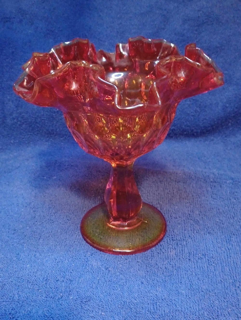Vintage Fenton Thumb Print Compote
